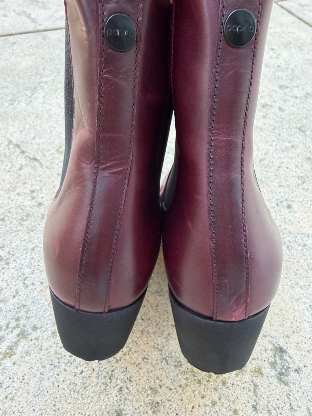 Birkenstock Papillio Ebba Slip On Burgundy Chelsea Wedge Boot Size 39-8.5 - Picture 7 of 10